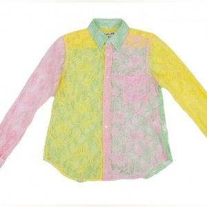 COMME des GARÇONS lace button up top